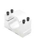 Beefed Up Aluminum CNC Spindle Bracket With 38mm 40mm 42mm 44mm And 46mm Bores, Tough Clamping Fixture, Sandblasted Finish, Four Locking Screws Included