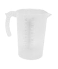 Clear 64 Ounces Measuring Pitcher With Translucent Body Raised Black Graduation Markings In Ounces And Metric Versatile Spout
