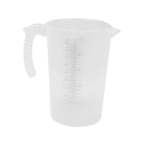Clear 64 Ounces Measuring Pitcher With Translucent Body Raised Black Graduation Markings In Ounces And Metric Versatile Spout