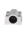 Premium Grade SC8UU 8mm Linear Motion Ball Bearing Bushing For CNC Router And 3D Printer Shafts front view showing steel aluminum design.