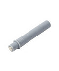 Push To Open Cabinet Latch Low Profile Gray Handleless Door Catch With Hidden Spring Mechanism visible from side angle