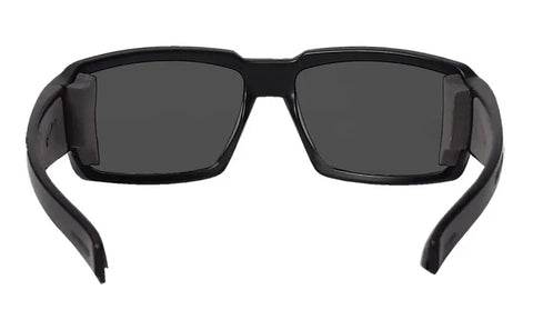 Floating Safety Sunglasses With Matte Black Frame And Smoke Lenses, Non Slip Gray Foam Padding, ANSI Z87 Plus Certified