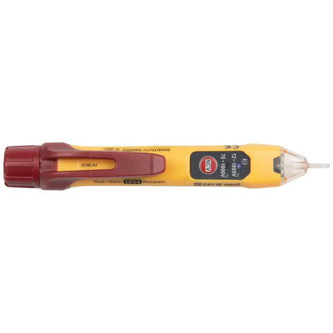Non Contact Voltage Tester With Outlet Tester Dual Range 12 To 48V AC And 48 To 1000V AC Detects Live Cables And Wiring Bright Green LED