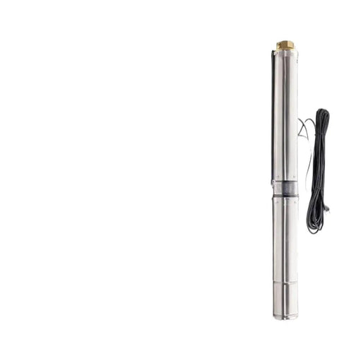 Heavy Duty Plug And Play 4 Inch Borehole Submersible Well Pump featuring a durable stainless steel design and power cable.