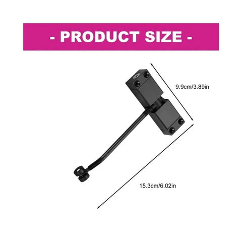 Beefy Stainless Steel Hydraulic Door Closer With Adjustable Speed dimensions 15.3 cm length, 9.9 cm width for L/R swing doors.
