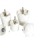 Five Pack White Flannelette Polishing Pad Buffing Wheel Kit Pro Grade Buffing Tools For Metal Aluminum Stainless Steel