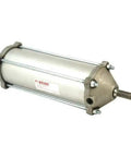 Beefy Aluminum Air Cylinder 3.5 In Bore, 8.68 In Stroke, Double Acting, Clevis Mount, 1/4-18NPTF Port, 100 Psi Max, -60F Temp Range, Retracted 18.43 In, 769.5 Lb Load Capacity side view