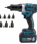 Heavy-Duty Boss 26V Automatic Rivet Nut Gun Cordless with LED Light and Memory Mode M3 To M12 threaded inserts and attachments.