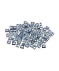 100 Pack M4 T Slot Nuts for 20 Series Aluminum Extrusion Galvanized Carbon Steel M4 Thread 9.55 mm By 9.55 mm Size in a pile