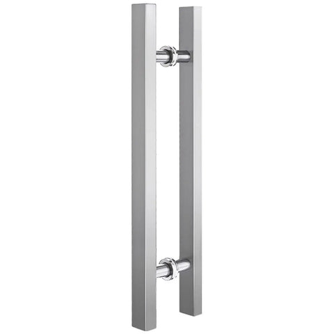 H Shape Heavy Barn Door Pull Handle For Wood And Glass Doors Exterior Interior Push Pull Handle In Grey 80cm Built Tough Stainless Steel Build