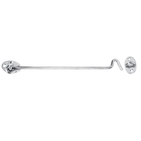 Lecheer 3PCS 10in Cabin Privacy Hook Eye Latch Lock Stainless Steel Solid Gate Hooks Hasp for Window in polished finish.