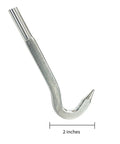 Close-up of S50C carbon steel hook from Manhole Cover Hook Set 13.7 Inch Handy Size Lift Tool for Lids and Gutters Made in Japan.