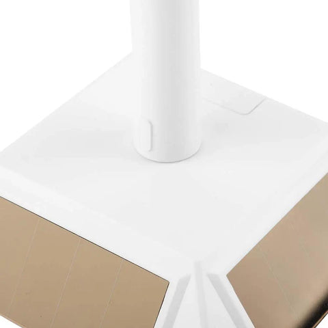 Close-up of the base of Kids STEM Solar Wind Turbine Model For Fun Hands On Learning And Desk Decor 3D Windmill Generator Toy.