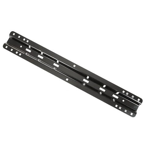 Ultra Strong Universal 5th Wheel Trailer Hitch Mount Rails And Installation Kit with black steel mounting rails for truck bed setup.