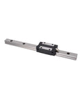 High Speed Linear Rail Guide EGH20CA for 3D Printing and CNC Projects, Smooth Slide Block and Shaft Kit with 300mm Length, Precision Motion System for Makers and Pro Builds. silver linear rail guide with slide block for CNC and 3D printing