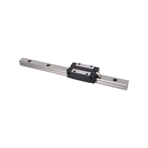 High Speed Linear Rail Guide EGH20CA for 3D Printing and CNC Projects, Smooth Slide Block and Shaft Kit with 300mm Length, Precision Motion System for Makers and Pro Builds. silver linear rail guide with slide block for CNC and 3D printing