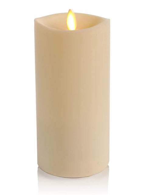 Outdoor Flameless Candle With Remote, Moving Flame Realistic LED Pillar Light For Patio Decor 3.25 Inch By 7 Inch Lantern