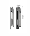 Smart Door Lock Offering Hella Secure Hidden Fingerprint Access and Digital Remote Automatic Deadbolt, 70mm x 455mm, gray finish.