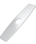 10 Inch Stainless Steel Sink Hole Cover Deck Plate For Chrome Kitchen Or Bathroom Faucets Fits 1 Or 3 Hole Escutcheons Oversized Oval Cover Plate For Long Lasting Durability