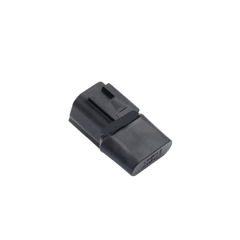 4 Pin Automotive Wiring Harness Connector With Diode, DT04-2P Style Male Connector, heavy-duty black plug for vehicles.