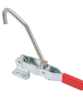 Beefy J Hook Toggle Clamp With Quick Draw Latch Action Rock Solid 375Lb Holding Capacity Straight Pull Lock Adjustable Mechanical Hook Clamp For Fast Secure Holding In Tight Spots.