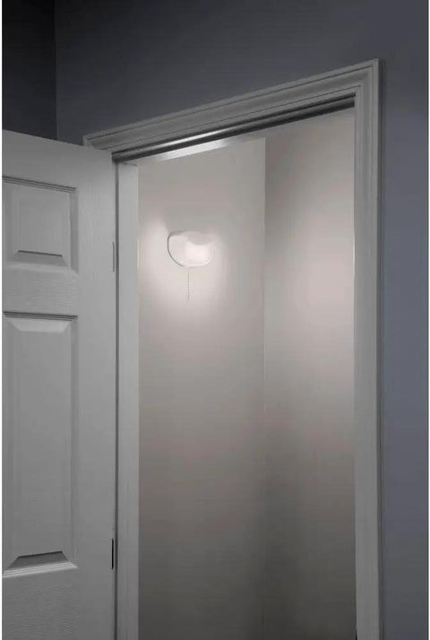 LED Flush Mount Closet Light With Motion Sensor for bedroom, bathroom, pantry and utility room, installed in small closet