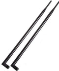 Ultra High Gain 2x 10dBi WiFi Antenna Set With RPSMA Male Connectors, Tri Band 2.4GHz 5GHz 5.8GHz Omni Directional Aerials
