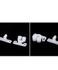 Three Piece Door Roller Kit With Double Ball Catch For Cabinet Closet Wardrobe Dresser And Drawer Doors Easy To Install Screws Not Included Durable White Rollers