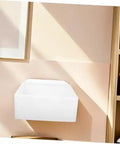 Wall-Mount Bathroom Sink - Lightweight Plastic No-Drill Design for Easy Installat in Small Bathrooms, Rentals, and Shower Areas - Space-Saving Solut! in modern bathroom setting.