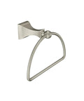 Retreat Collection Brushed Nickel Bathroom Hand Towel Ring With Wall Mount Hardware For Easy Install And Coordinating Bath Accessories