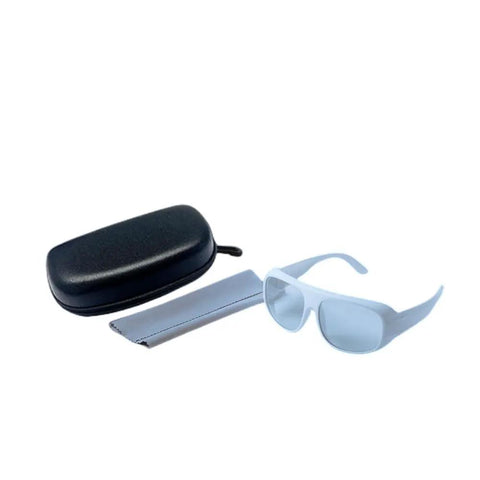 Rugged Shop Ready Co2 Laser Safety Glasses 9000 To 11000Nm Wavelength Od6 Plus Optical Density with protective case and sleeve.