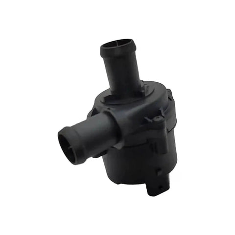 12V Electric Water Pump For Chevrolet Bolt EV And Buick Lacrosse showcasing a black plastic pump with two inlet/outlet fittings.
