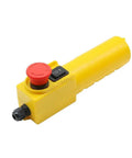 Get The Uybwwv Cop 61drh Crane Control Electric Hoist with ergonomic yellow handle and emergency stop mushroom switch.