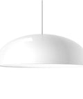 Industrial Nordic Aluminum Pendant Light With E27 Base, Modern Minimalist Hanging Lamp, White Finish, 23.6 Inch Diameter