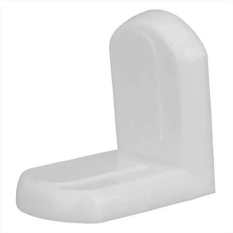 White nylon L shaped corner bracket for furniture repair nylon right angle shelf cabinet drawer support beefy load bearing grip