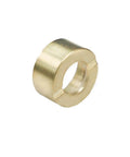 Brass threaded lens adapter ring, cylindrical with internal threads, side view