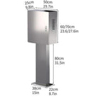 Rock Solid Steel EV Charger Pedestal Box With Keyed Lock And Weatherproof Lid For Outside Installations, dimensions and design details.
