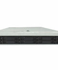Certified Renewed Rackserver Featuring Dual Intel Xeon Silver 4112 Quad Cpus One Tera Byte DDR4 Memory And Nearly Fifty Tera Byte NVMe Storage front view with drive bays.