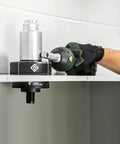 Using 11-Ton Battery Hydraulic Knockout Punch Kit with Slug Buster for 1/2 to 4 inch conduit on metal sheet