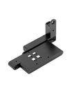 Upgraded Heavy Duty Concealed Door Hinge For Wood And Aluminum Door Frames, black metal finish, sturdy design for smooth operation.
