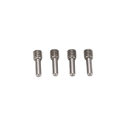Four stainless steel components of Beefy Stainless Steel M4 Drive Shaft Set For 1 To 10 RC Crawlers Universal Cross Knot With Brass Ball.