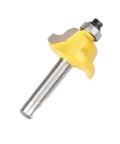 Top Tier 15 Pc Router Bit Set With 8mm Shank Carbide Cutting Edges For Precision Wood Trimming straight router bit with yellow coating.