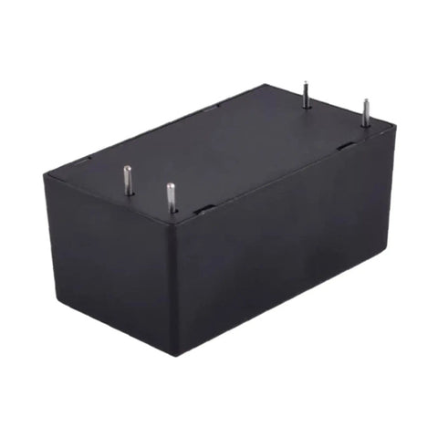Compact 5W AC DC Switching Power Supply Boasts Rock Solid 12V Output And Universal Input Compatibility in black casing from side view.