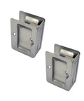 Solid Brass Rectangular Pocket Door Pull With Passage Function 3 1/4 By 2 1/4 Inches Satin Nickel Finish 2 Pack For 1 3/8 To 1 1/2 Inch Doors Includes Mounting Hardware And Installation Guide