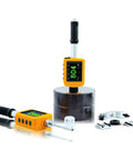 Integrated Portable Leeb Hardness Tester Pen Type With D Type Impact Device And DL Test Block, Big OLED Color Display, Expanded Data Storage And Lightning Fast Data Communication, Pro Grade HB HRC HRB HV HS HL And Sigma B Strength, orange handheld kit