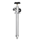 10 Inch Frost Proof Sillcock With Anti Siphon Design Lead Free Chrome Plated Brass Body One Half Inch Pex Crimp To Three Quarter Inch Hose Bibb