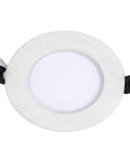 Single round white Six Pack 12W Slim 6 Inch Dimmable Recessed Ceiling Downlight with color temperature selectable LED lighting