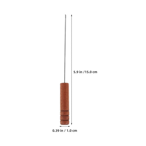 3-Piece Stainless Steel Baiting Needle Rigging Tool Set With Comfortable Rosewood Grip For Carp And Saltwater Fishing Effortless Worm Threading Precise Baiting And Versatile Lure Needle For Quick Rigging, 15 cm