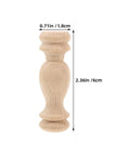 12 Pcs Solid Wood Decorative Finials And Roman Style Column Caps Unfinished Spindles For Staircase Porch Railings And Home Decor Classic Architectural Accents For Railing Repair Ideal For Staircase Upgrades And Porch Decor with dimensions