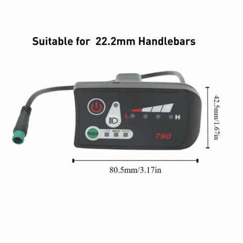 Dope Waterproof LED Display For Electric Bikes And Scooters With 22.2mm Handlebar Mount ABS Housing IPX4 5 Pin Connector